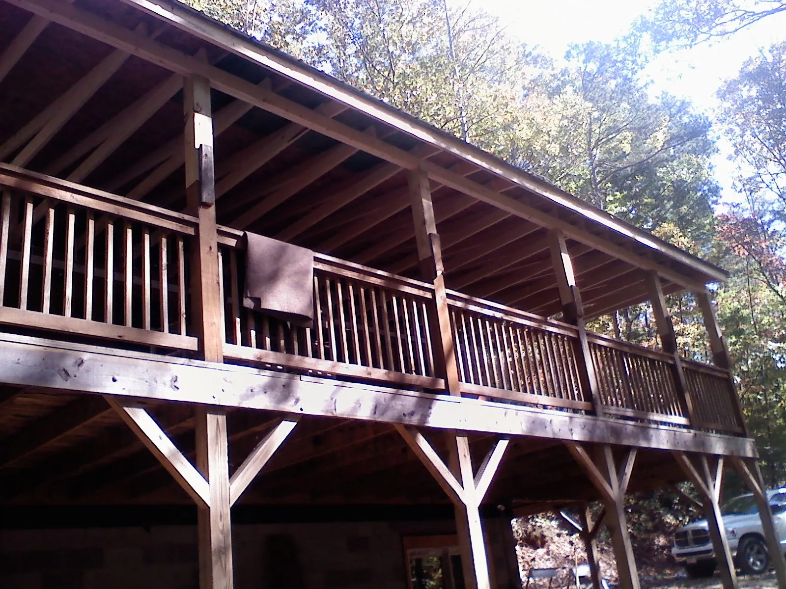 Timber framing under a new elevated porch and deck — Roof Leak Repair in Big Clifty by Roofing Brothers